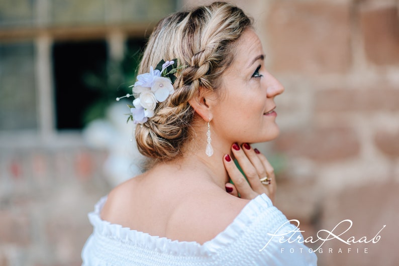 R14 hair accessories hair comb flowers flowers Hortensia Oktoberfest bridal wedding hairstyles wedding hairdress headpieces fascinator wreath