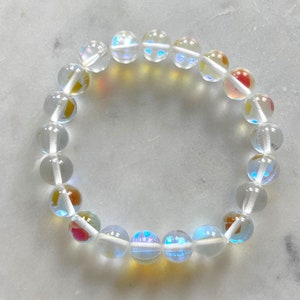 Angel Aura Quartz Healing Bracelet (8mm AAA Quality Gemstone Beads, Handmade), Angel Aura Bracelet, Angel Bracelet