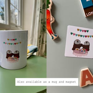 Anniversary Greeting Card, Otters, Happy Anniversary, For Him, For Her, Adorable, Love, Girlfriend, Boyfriend, Husband, Wife, Cute, Couple image 4