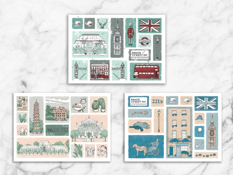 London Greeting Cards A5 Kew Gardens Snow UK United Etsy