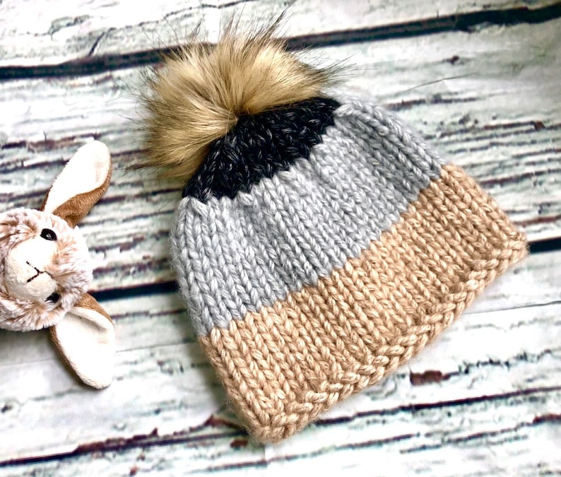Baby Girl Beanie with Pompon Tolder Girls Spring and Fall Beanie Wool Beanie Hat Toddler Girl Knit Hat Knitted Hat for Girls