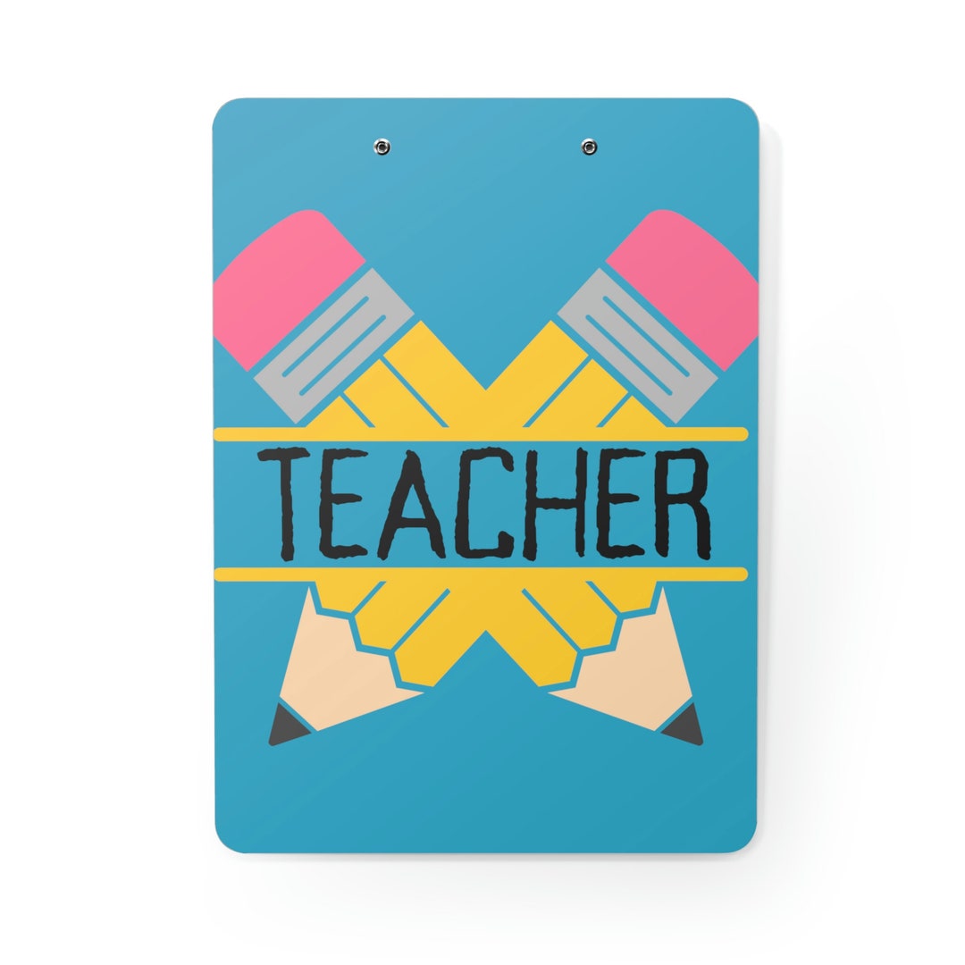 Teacher Clipboard Cute Pencil Teacher Clipboard Etsy