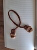 Bernie's mittens bookmark (9'), bernie crochet bookmark, handmade miniature mittens, Bernie mittens crochet doll accessories, USA Seller 