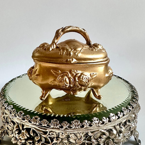 Antique Jewelry Casket by N.B. Rogers Silver Plate Co Danbury Conn