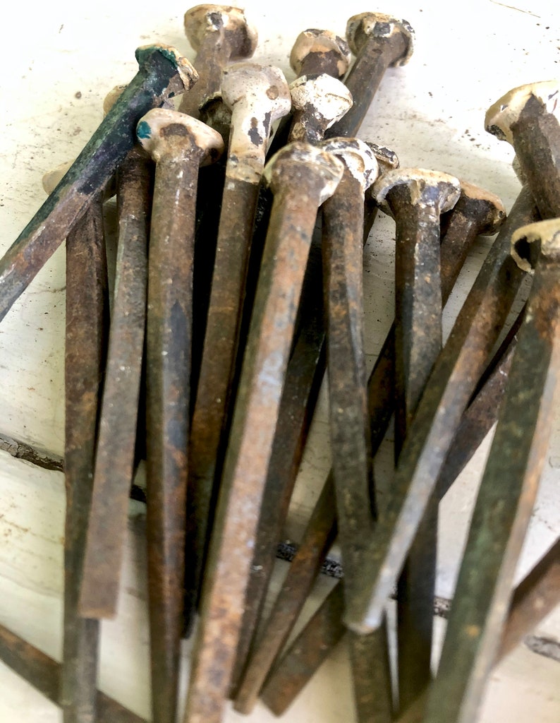 34 2.5 Antique Hand Nails Iron Steel Nails Etsy