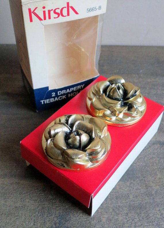 Items similar to Kirsch Curtain Tie Backs, Rose Curtain Tieback