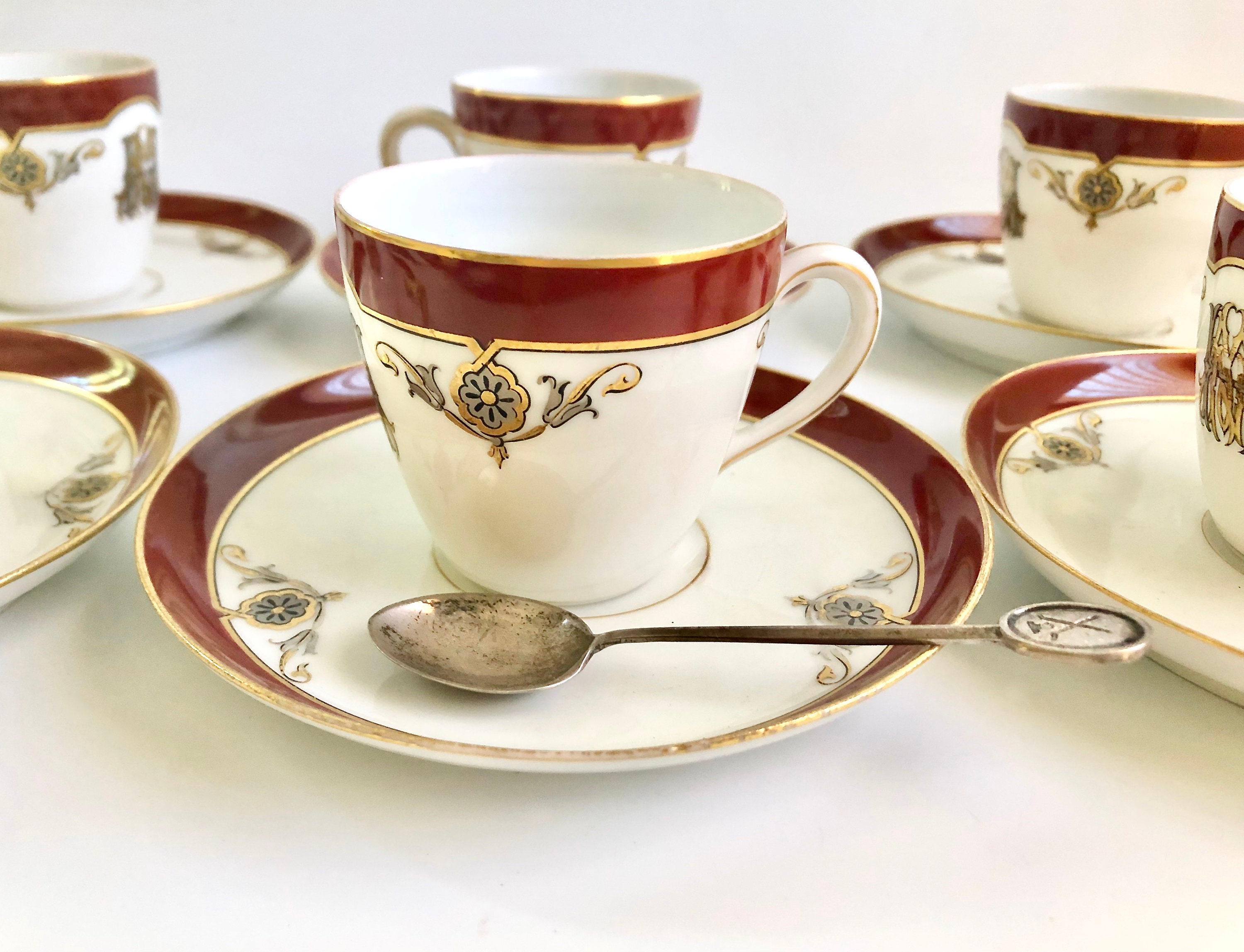 フランス ビンテージ PORCELAINE DE PARIS ブルーバード Old Paris