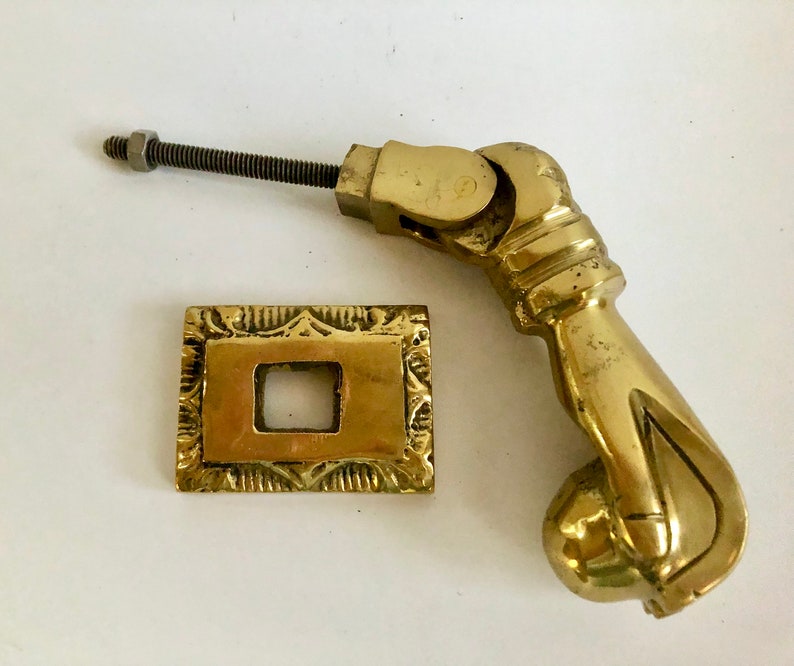 NOS Solid Brass Ball in Hand Door Knocker Victorian Etsy