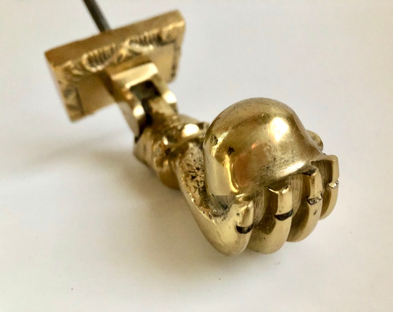 NOS Solid Brass Ball in Hand Door Knocker Victorian Etsy