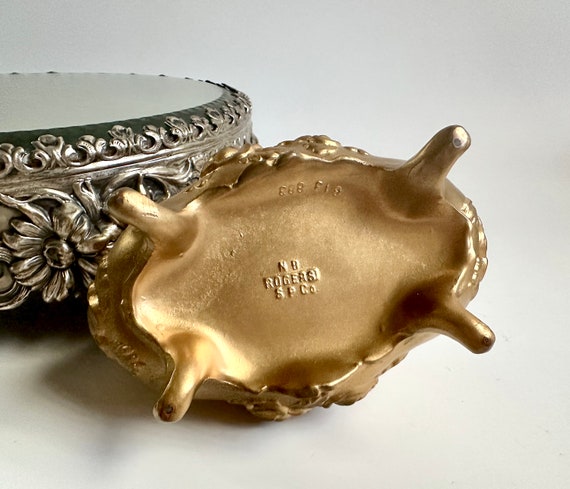 Antique Jewelry Casket by N.B. Rogers Silver Plat… - image 9
