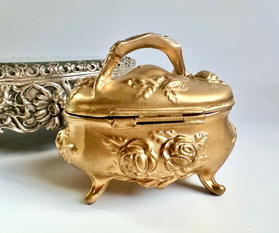 Antique Jewelry Casket by N.B. Rogers Silver Plat… - image 4
