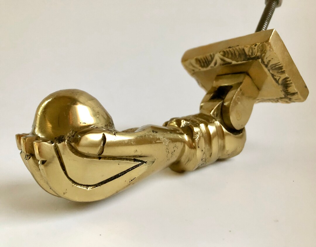 NOS Solid Brass Ball in Hand Door Knocker Victorian Etsy