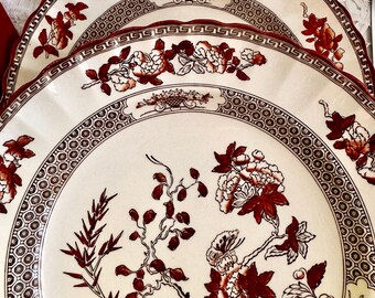 Indian Tree Kitchenware Vintage Set of 4 Dinner Plates Indian Tree Johnson Bros England, Circa ...