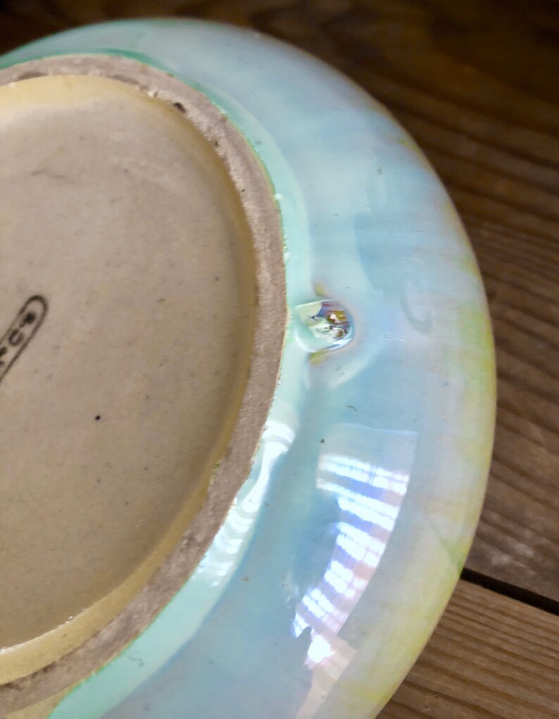 Arts Crafts Pottery FULPER Pottery Low Bowl Crystalline Jade Green