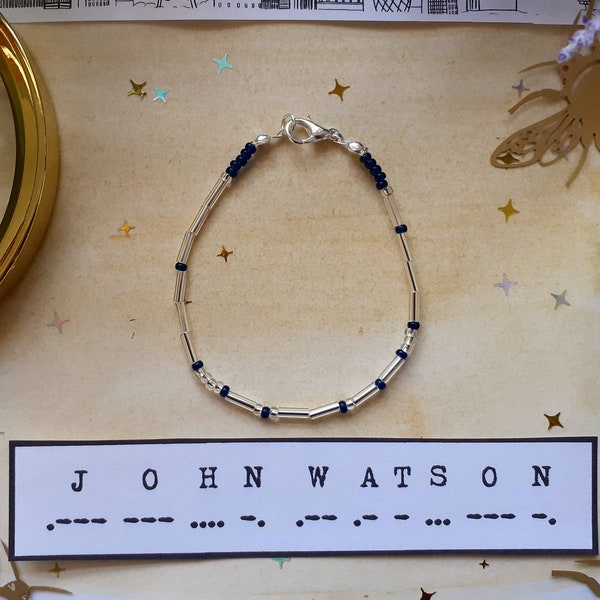 John Watson / John / Watson Morse Code Bracelet - Silver / Gold