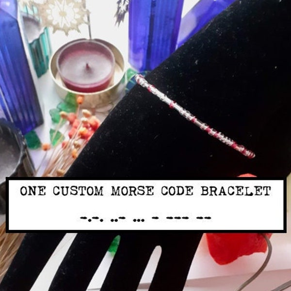 One Custom Howl Morse Code Bracelet - Silver / Gold