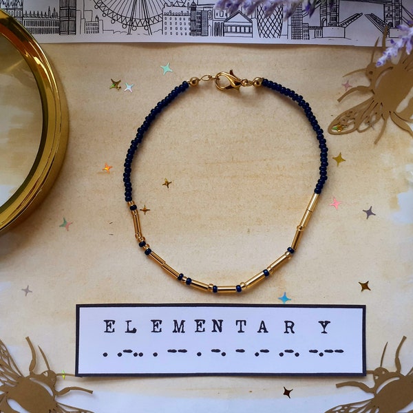 Elementary Morse Code Bracelet - Silver / Gold