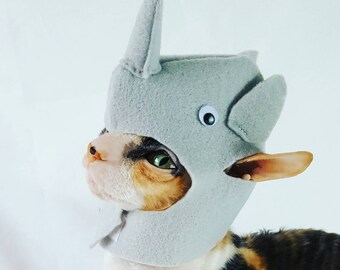 Watermelon cat hat costume in soft pink felt with green white | Etsy