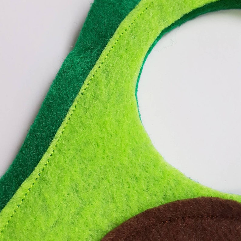 Avocado Avocato cat and small pet costume in soft green lightweight felt image 4