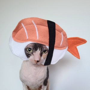 Sushi Sashimi Japanese Cuisine pet costume in soft lightweight felt for cats small dogs rabbits image 1