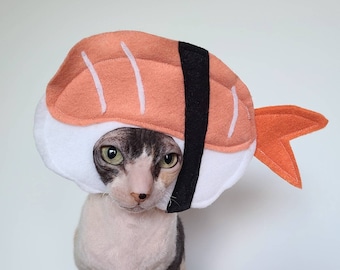 Sushi Sashimi Japanese Cuisine pet costume in soft lightweight felt for cats small dogs rabbits