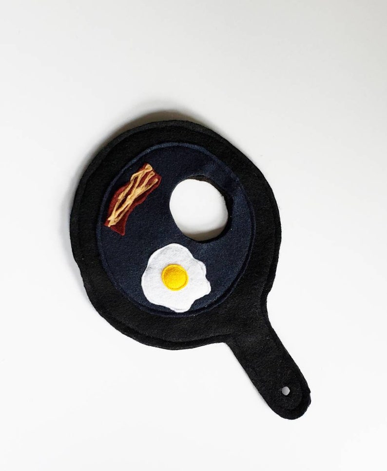 Breakfast Pan Egg and Bacon Cat Costume Hat in lightweight felt for cats small pets and small dogs image 6