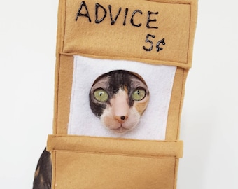 Advice booth costume hat for cats dogs and small pets in lightweight soft felt