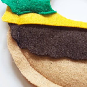 Cheeseburger pet hat costume for cats small dogs in soft vibrant felt hamburger image 5