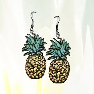 Pineapple Earrings, Handmade Friendship Symbol Gift