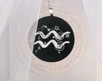 Collar Acuario, Regalo de cumpleaños del Zodíaco, Arte usable