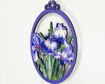 Iris Ornament, February Birthday Flower, Birthday Gift