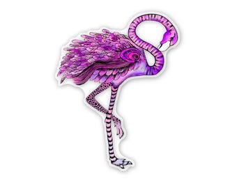 Fantasy Flamingo Sticker, Alice's Wonderland Fantasy