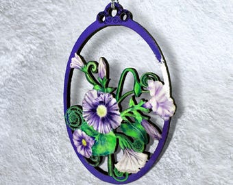 Morning Glory Ornament, September Birthday Flower Gift