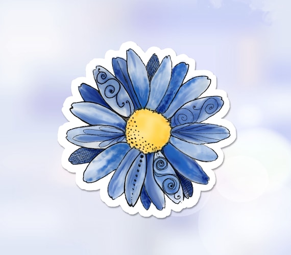 Daisy Sticker - Blue