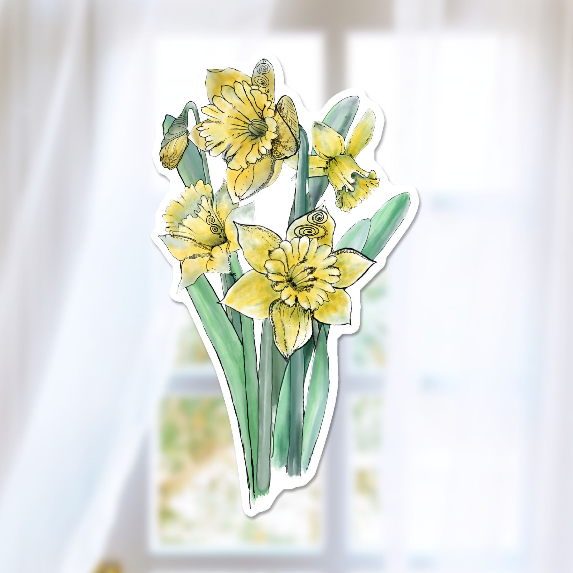 Daffodil Metal Design Stamp, March Birth Month Flower, 11mm - Beaducation Original