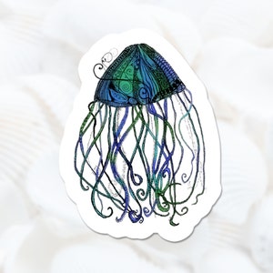Jellyfish Vinyl Sticker, Best Friend Gift, Sea Life Decal