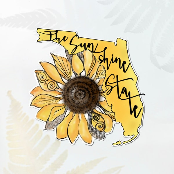 Florida State Sunflower Sticker, The Sunshine State