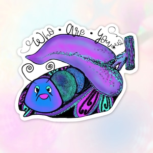 Caterpillar Vinyl Sticker, Alice&#39;s Wonderland, Who Are You