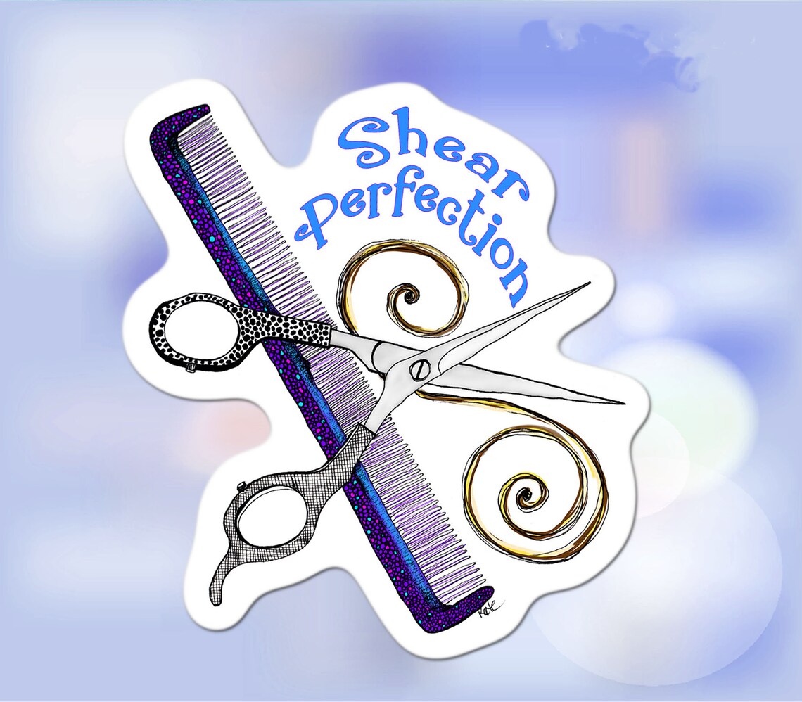Hairdresser Vinyl Sticker Hair Stylist Sticker Beautician Etsy