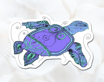 Sea Turtle Sticker, Sea Life Decal, Save the Turtles
