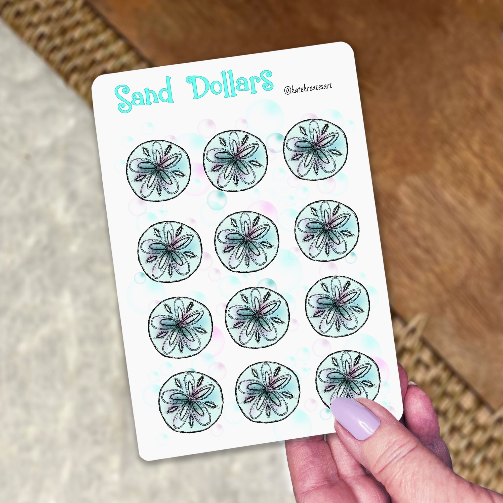 Sandu Sticker Style Sand Dollar Vinyl Sticker, Beachy Sticker, Sanddollar Decal - Etsy
