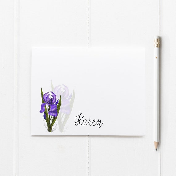 nature note cards iris thank you cards garden notes hand drawn stationery flower note cards 14001012b flower stationery