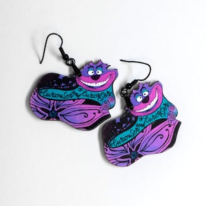 Curiouser & Curiouser Cheshire Cat Wonderland Earrings