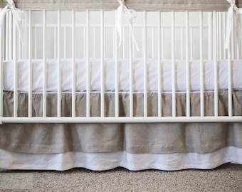 extra long crib skirt