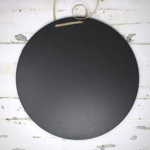 12&quot; Round chalkboard, frameless chalkboard, hanging chalkboard sign, wedding decor, kitchen menu board, message board, chalkboard unframed,