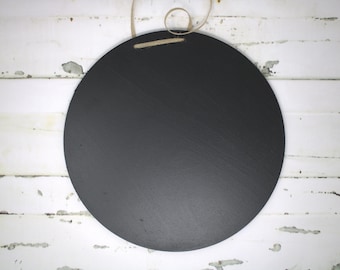 Pizarra redonda de 10", pizarra sin marco, letrero de pizarra colgante, decoración de bodas, tablero de menú de cocina, tablero de mensajes, pizarra sin marco,