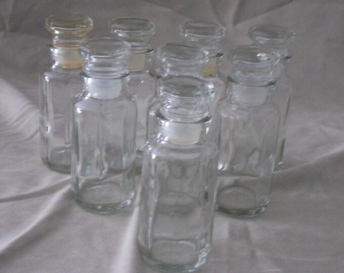 Vintage Apothecary Jars. Spice Jars With Lids. Small Jars With Lids