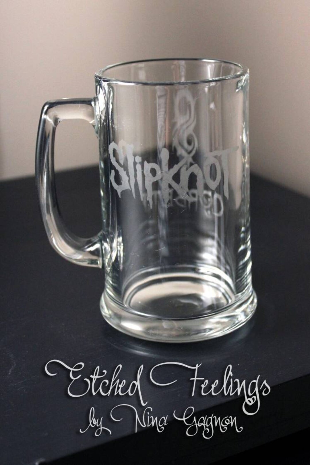 Custom Glass Beer Mugs Band Logo Beer Mug sports Logo Beer Etsy