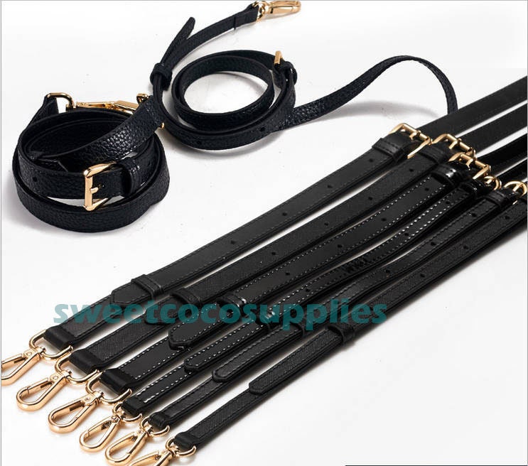 Black Leather Shoulder StrapAdjustable Bag Strap Etsy