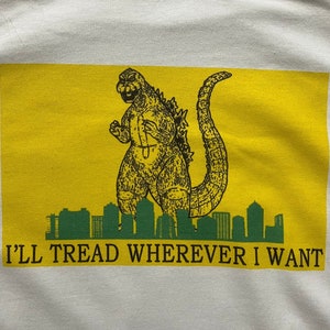 Godzilla Sci-fi Monster Movie white t-shirt any size